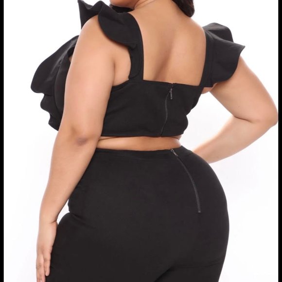 Fashion Nova Janis 2X 16-18 Black denim stretchy jumpsuit NEW WITH TAGS!! - Picture 3 of 5